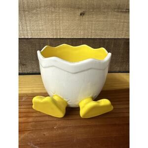 Vintage Ganz Bella Casa Ceramic Sitting Duck Cracked Egg Candy Bowl